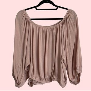 OPT | Dusty Rose Pink Off-the-Shoulder Top Size Large